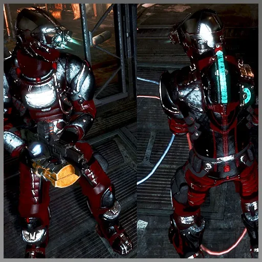 All Suits Deep Red and Black Mod for Dead Space 3